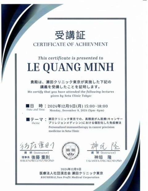 Dr Lê Quang Minh
