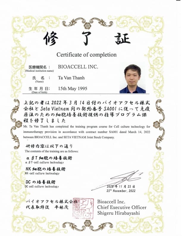 Mr Tạ Văn Thành 7 SETA Việt Nam